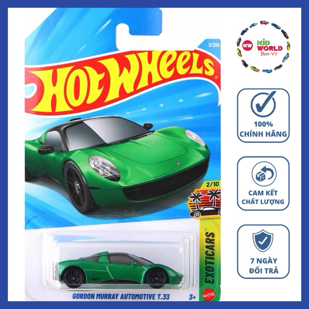 Xe mô hình Hot Wheels basic Gordon Murray Automotive T.33 JJL44.