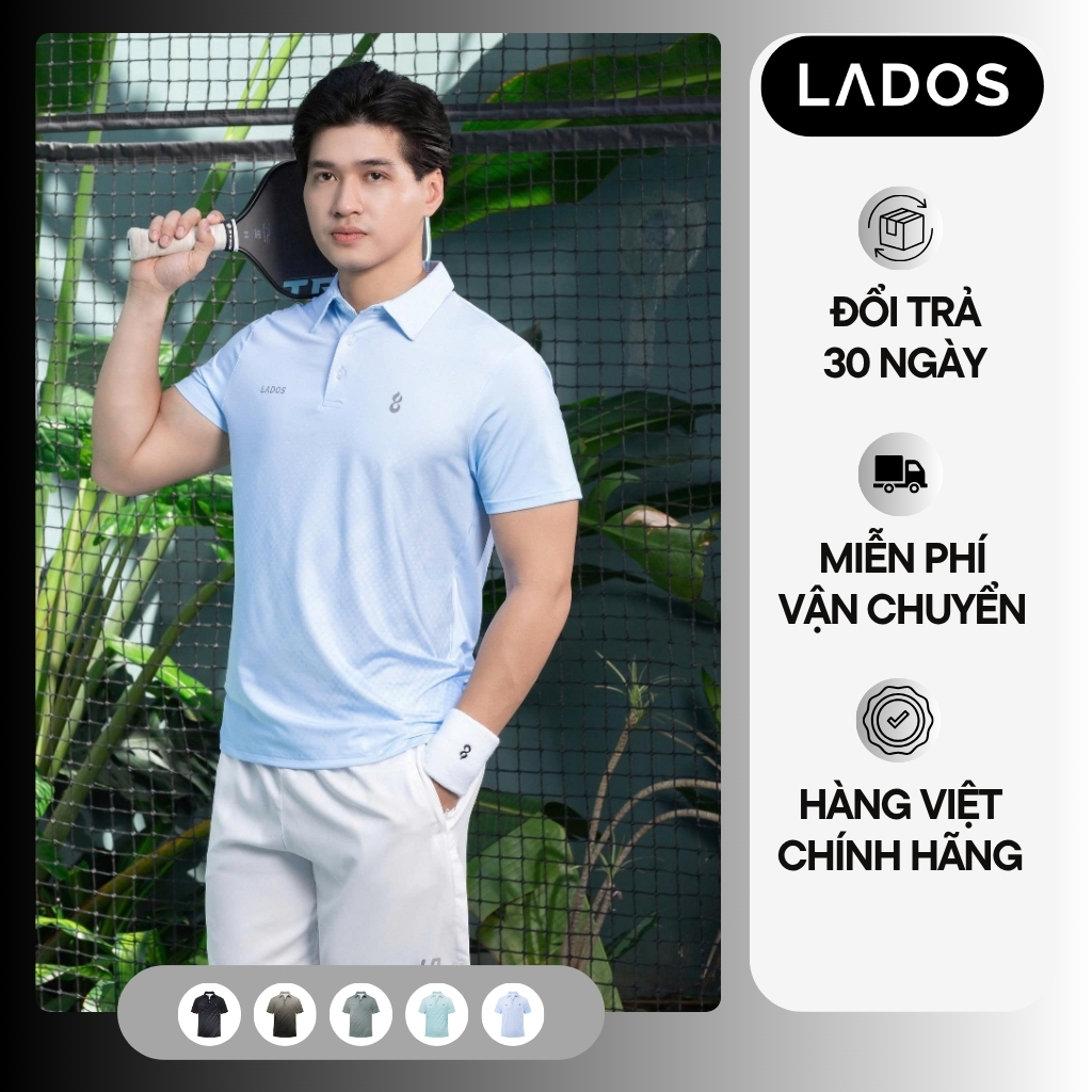 Áo Polo Thể Thao Nam Apex Grid LADOS-9256 Chất Thun Co Giãn 4 Chiều, Thoáng Khí, Thoải Mái Vận Động