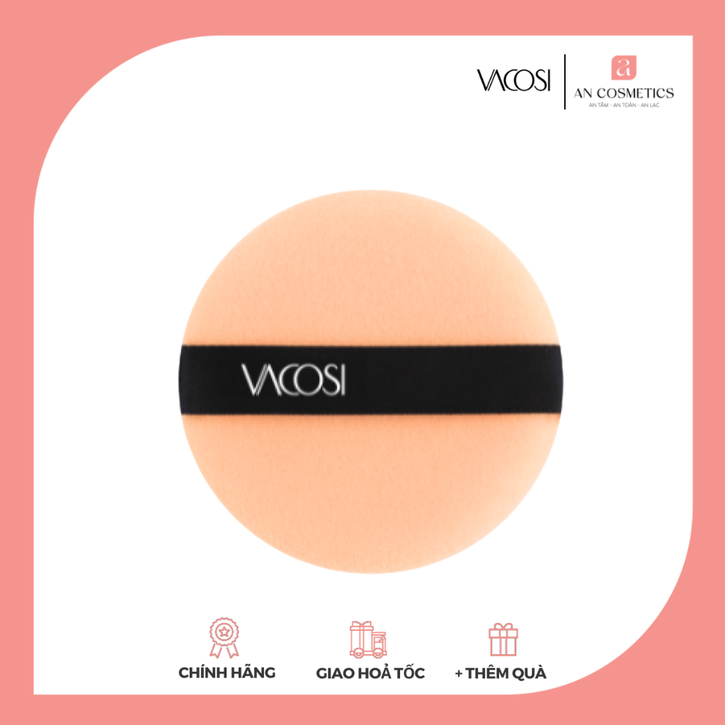 Bông phấn khô tròn trung Vacosi Medium Round Puff - BP08
