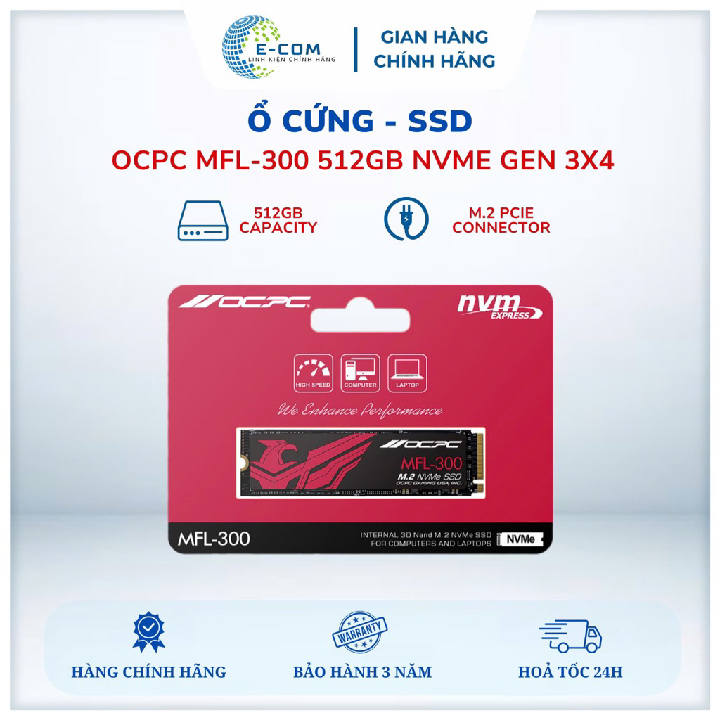 Ổ cứng SSD OCPC MFL-300 512GB NVMe Gen 3x4