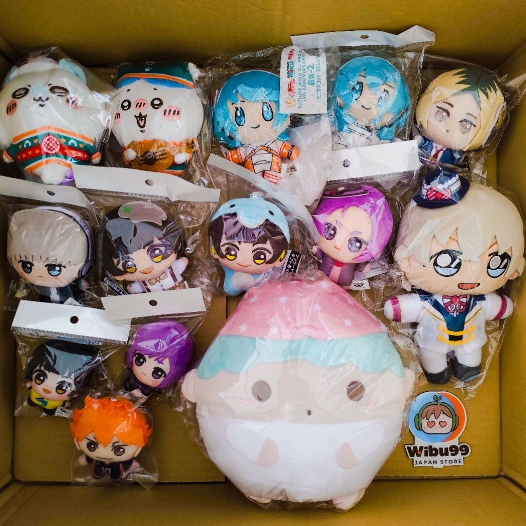 (2nd) Móc Khoá Bông Chibigurumi Fuwa Blue Lock Hatsune Miku Haikyuu Sanrio Conan Wind Breaker Chiika