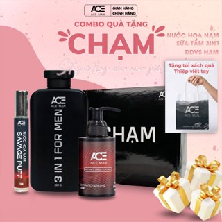 Set Quà tặng nam giới - Combo CHẠM ACEMAN các sản phẩm chăm sóc cá nhân cho nam tặng kèm túi, thiệp