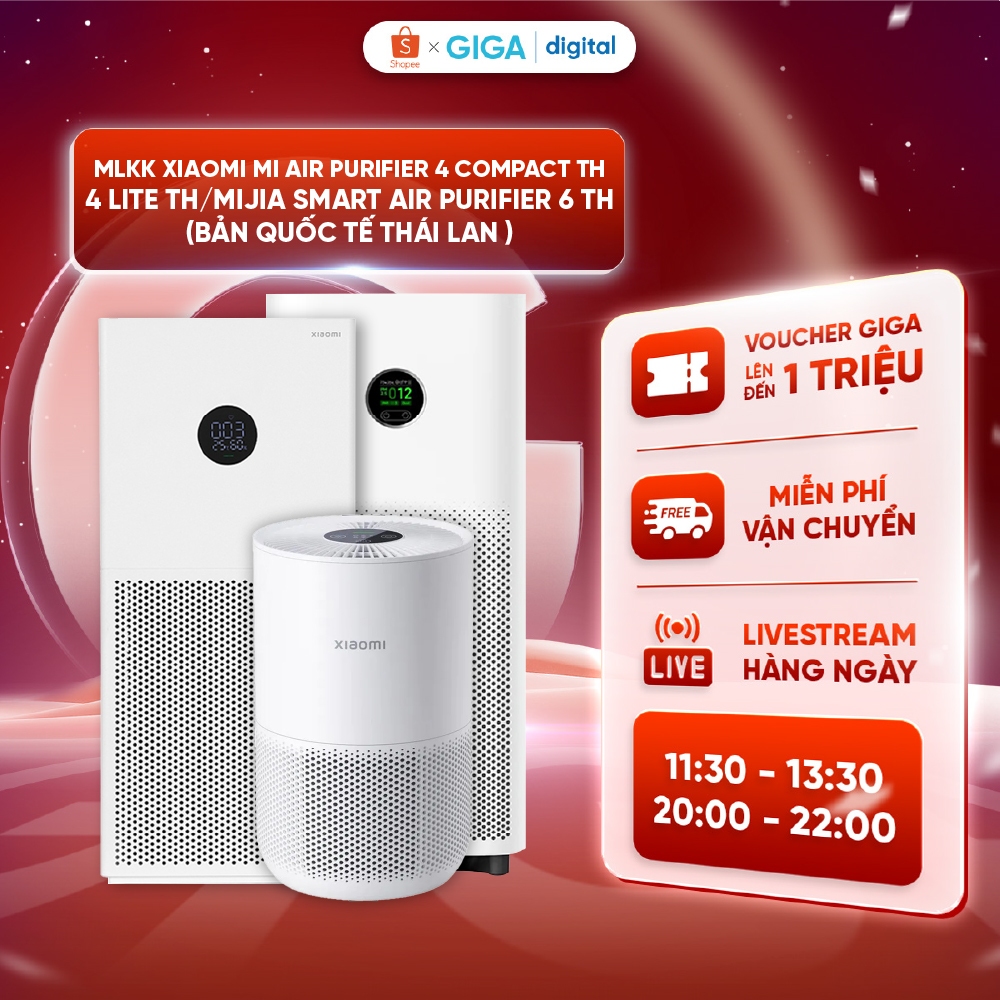 [Lõi lọc giảm 50%] Máy lọc không khí Xiaomi Mi Air Purifier 4 Compact/ 4 Lite/ Purifier 6