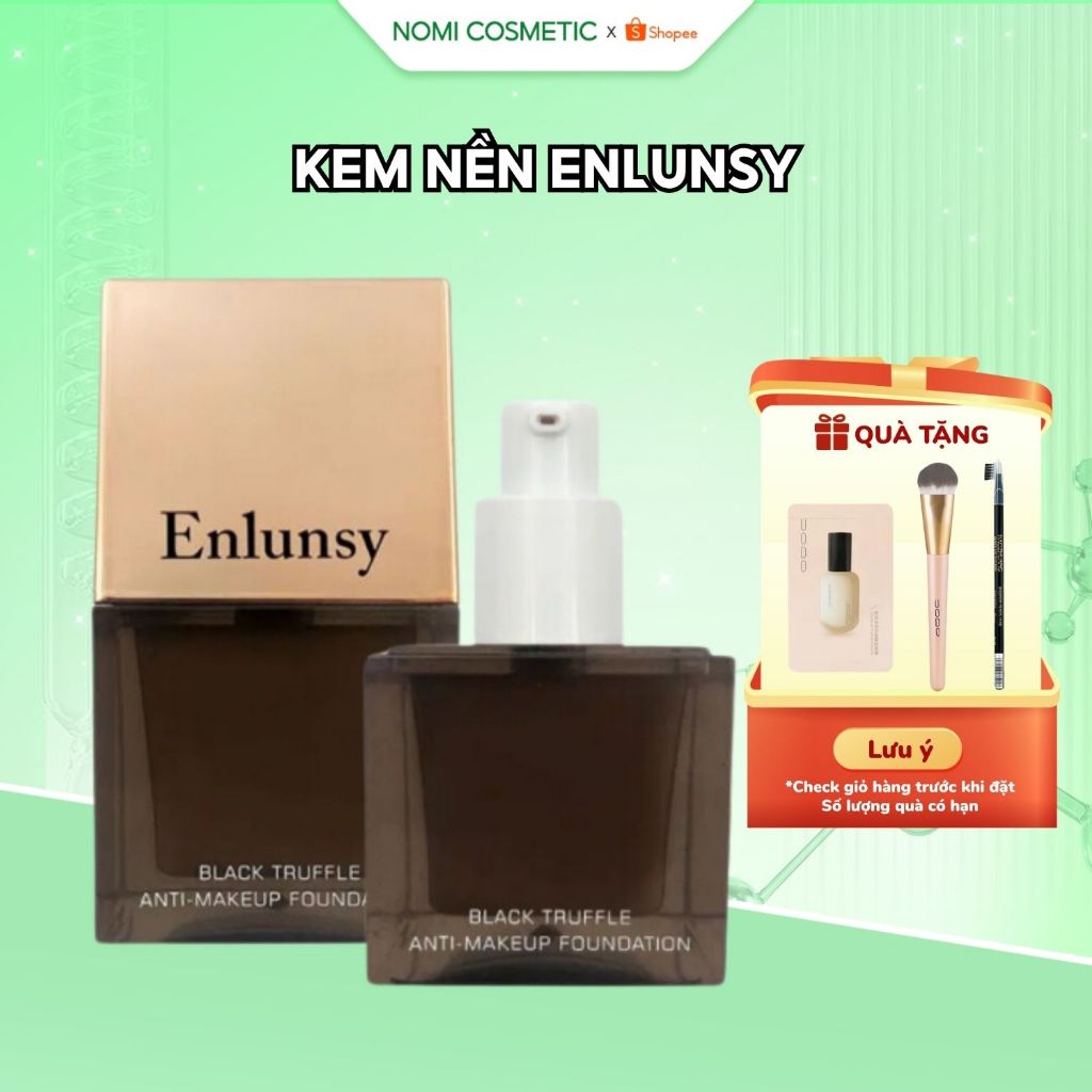 Kem Nền Enlunsy Black Traffle Anti-makeup Foundation Mỏng Nhẹ Không Bí Da Lâu Trôi