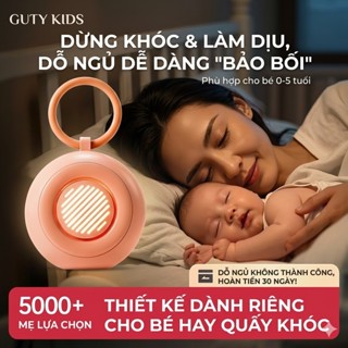 Máy Tạo Tiếng Ồn Trắng GutyKids Cho Bé Máy Phát Có Đèn Ngủ, Móc Treo, Chế Độ Hẹn Giờ