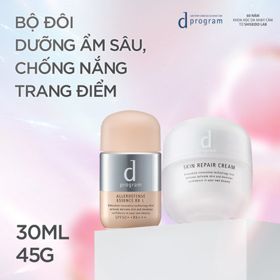 Bộ đôi toàn diện: dưỡng ẩm sâu, chống nắng trang điểm không kích ứng