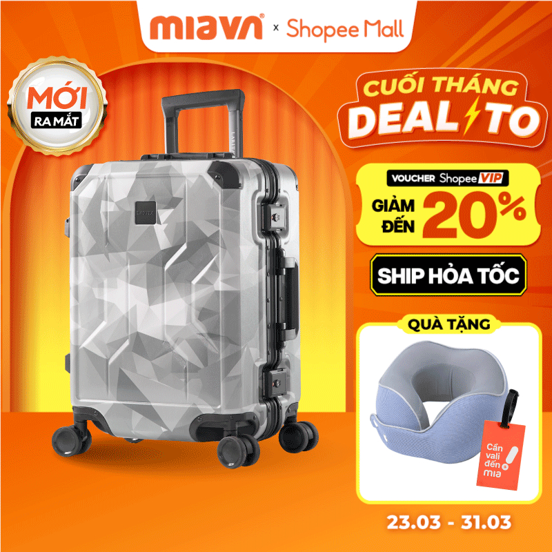 Vali Khoá Khung MIAvn Larita ONYX FR01 Size 20/25/29 inch - Nhựa PC+ABS Khung TSA 2 Điểm Cứng Cáp Bảo Mật Cao