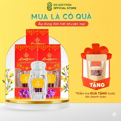 Nhụy Hoa Nghệ Tây SAFFRON SUPER NEGIN Combo 3 hộp 0,5Gr/hộp