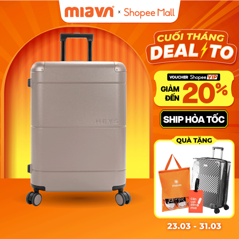 Vali Kéo MIAvn Du Lịch Heys ZEN - Size 20/24/28 Nhựa PC Cao Cấp, Khoá TSA, Dây Kéo Nới Rộng, Chính H