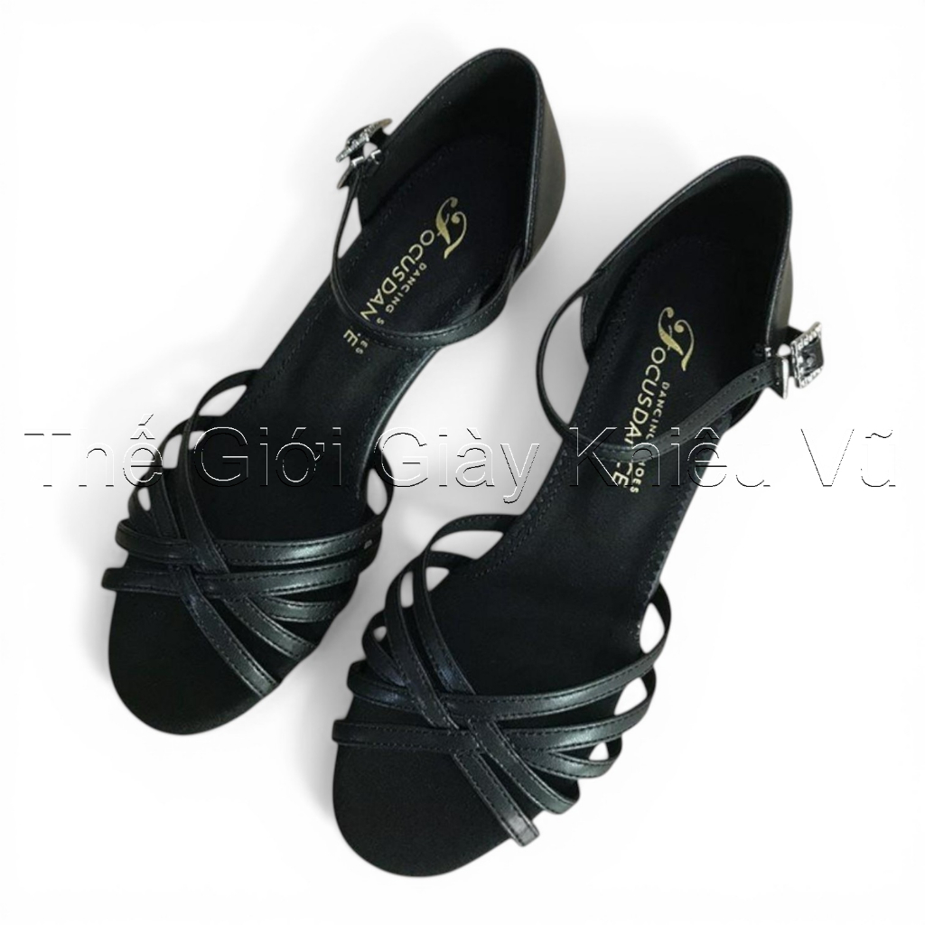 Giày Latin Bé Gái FD 5150 Gót Vuông (5150FD) - Đen