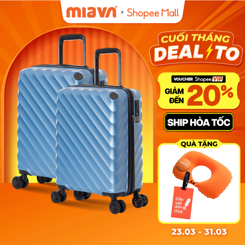[COMBO GIÁ SỐC] Combo 2 Vali Kéo MIA Larita WENY - Size 20/24/28, Nhựa PC/ABS Cứng Cáp Bền Bỉ, Bảo H