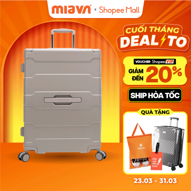 Vali Kéo MIAvn Du Lịch Heys RENEW - Size 20/24/28 inch, Nhựa PET Tái Chế, Khoá TSA, Kéo Nới Rộng - C