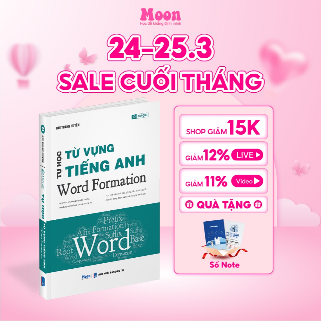 Sách Tự học Từ vựng Tiếng Anh - Word Formation - Moonbook