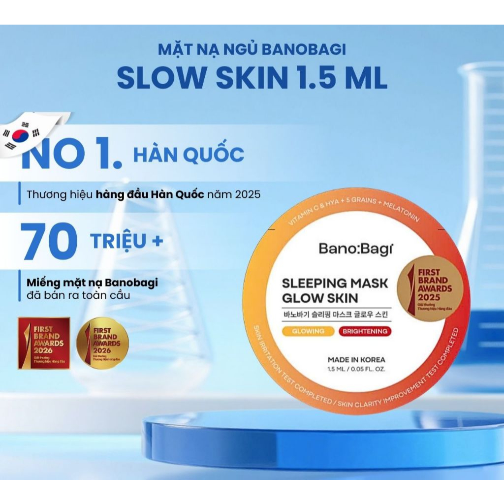 [🔥 Sleeping Mask] Mặt Nạ Ngủ Banobagi Glow Skin 1.5ml/Miếng