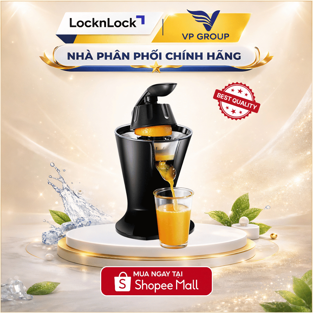 EJJ256BLK - MÁY VẮT CAM, Lock&Lock Handle Citrus Juicer 230V~, 50Hz, 85W - Màu đen