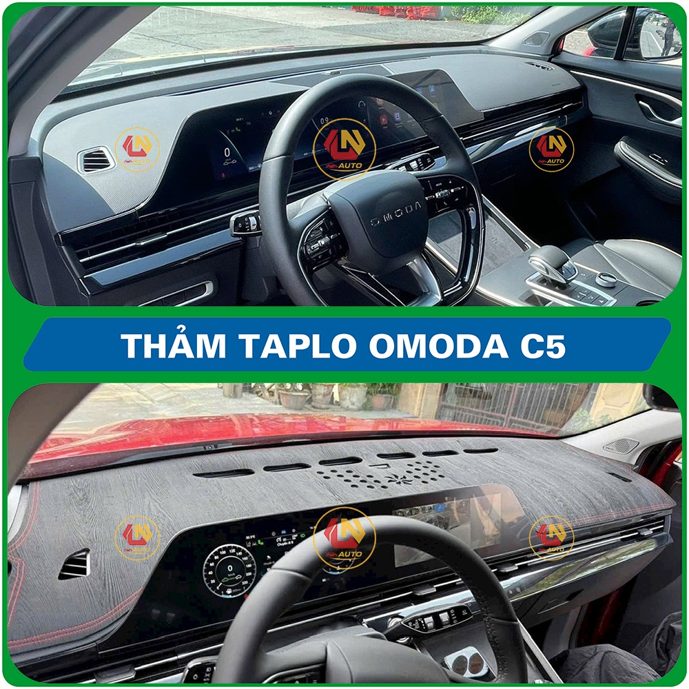[Omoda C5] Thảm taplo ô tô da vân gỗ,da cacbon,da fiber, lông cừu và tuyết nhung dày 3 lớp chống nắn