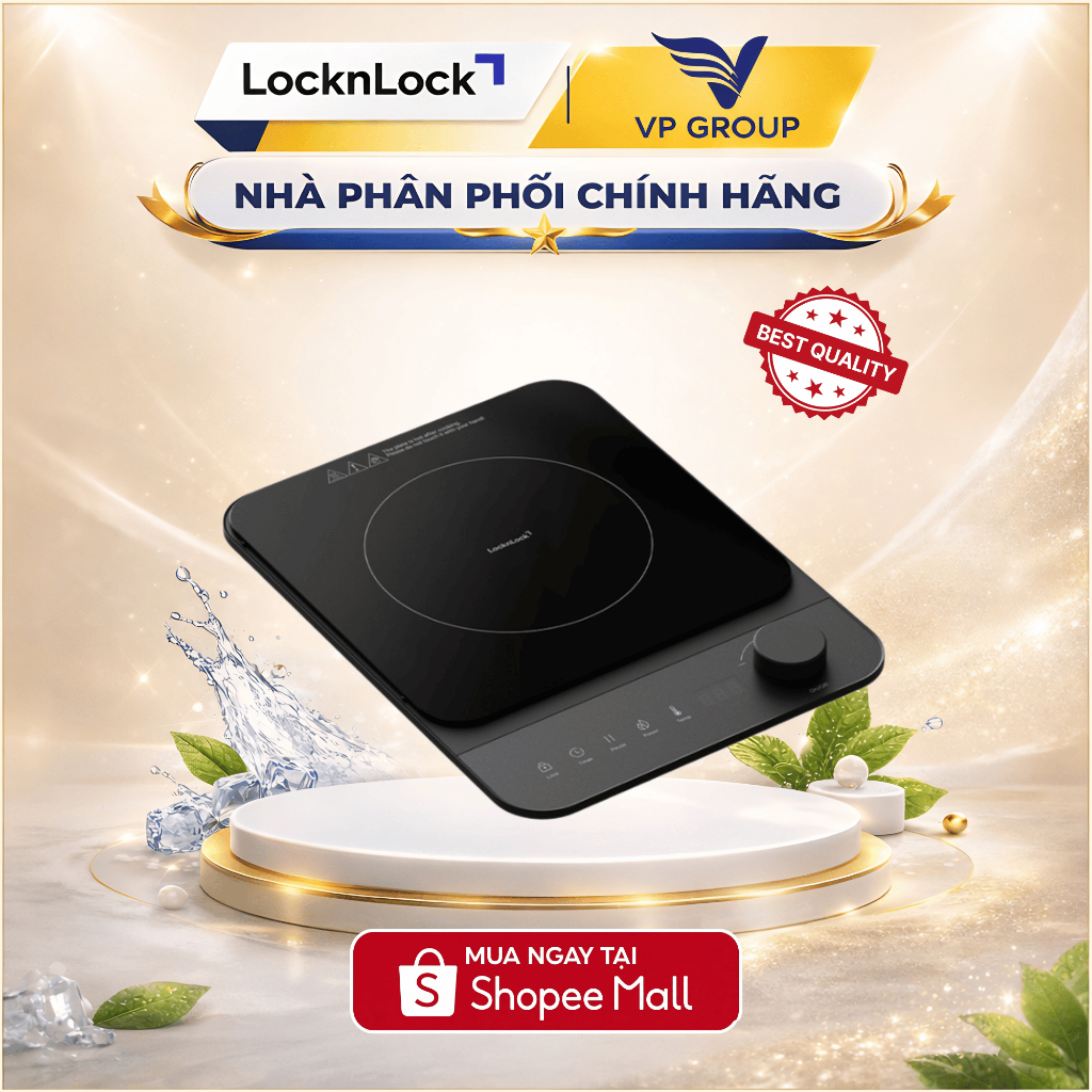 Bếp điện từ LocknLock Induction Cooker 2000W - Màu đen - EJI351BLK