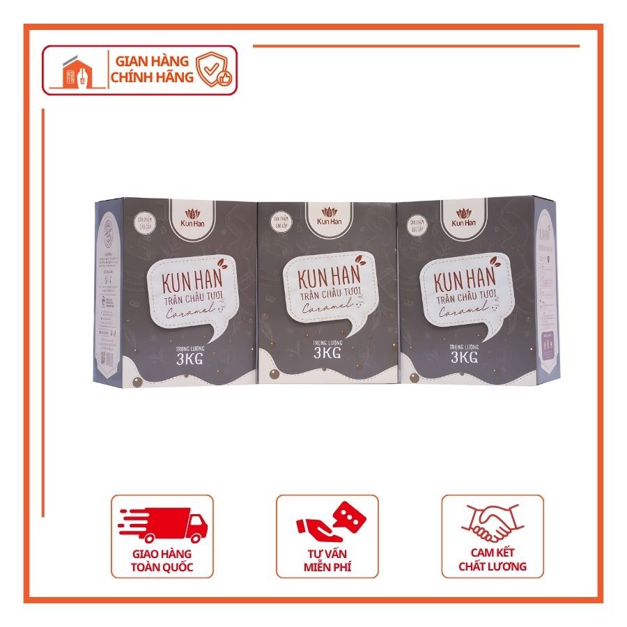 Trân Châu tươi KunHan Túi Lớn 3Kg, tiết Kiệm, trân châu đen, dai, thơm, rẻ.