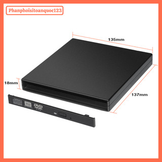 Box Ổ Đĩa DVD Gắn Ngoài USB 2.0 SATA 12.7mm/9.5mm – Tận Dụng Ổ DVD – Dùng Cho Laptop, PC