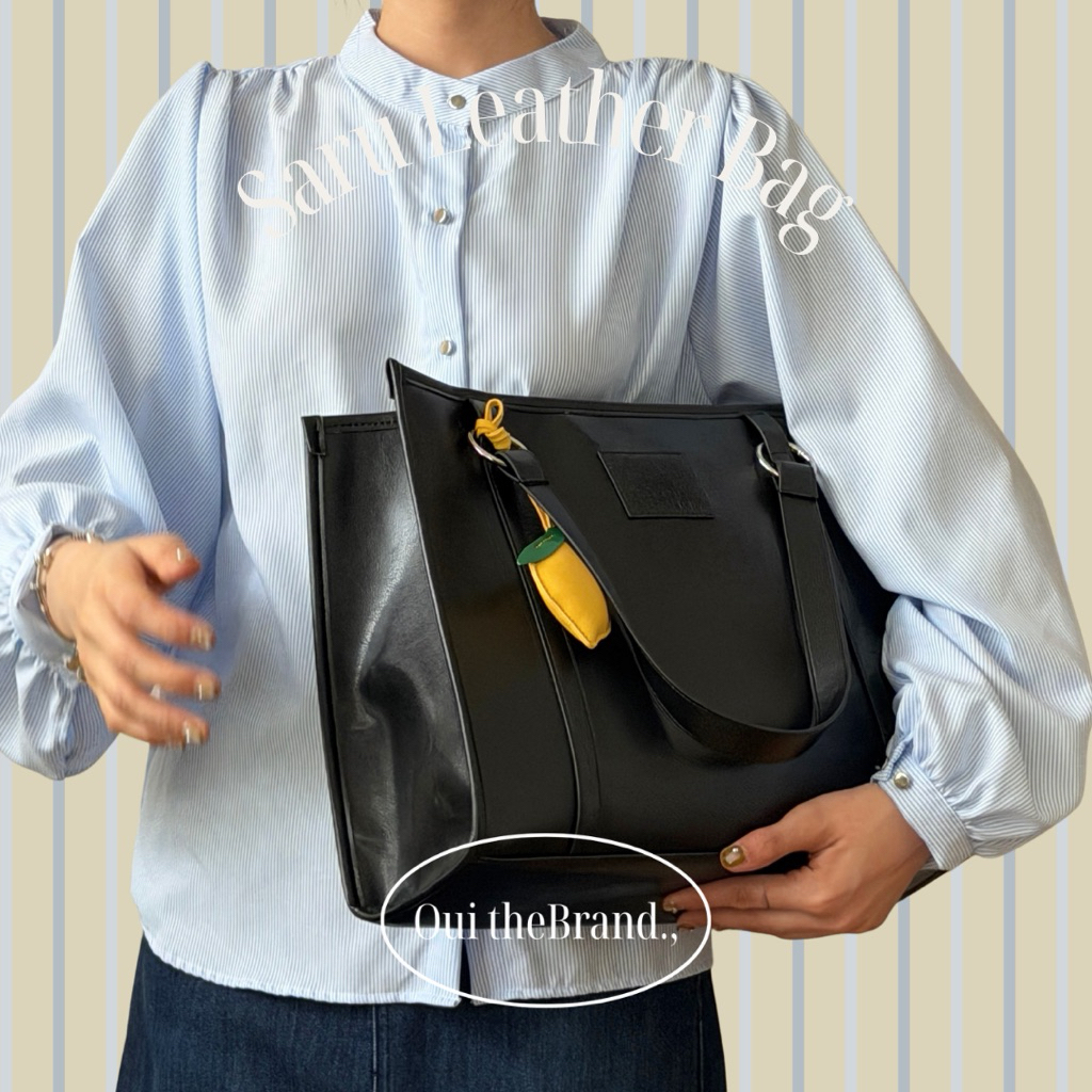 [ Tặng Charm random ] 𝗦𝗮𝗿𝘂 さる 𝗟𝗲𝗮𝘁𝗵𝗲𝗿 𝗕𝗮𝗴 (LARGE) - Túi phom hộp chất Da SARU size LỚN ( Ouithebrand ) | BigBuy360 - bigbuy360.vn