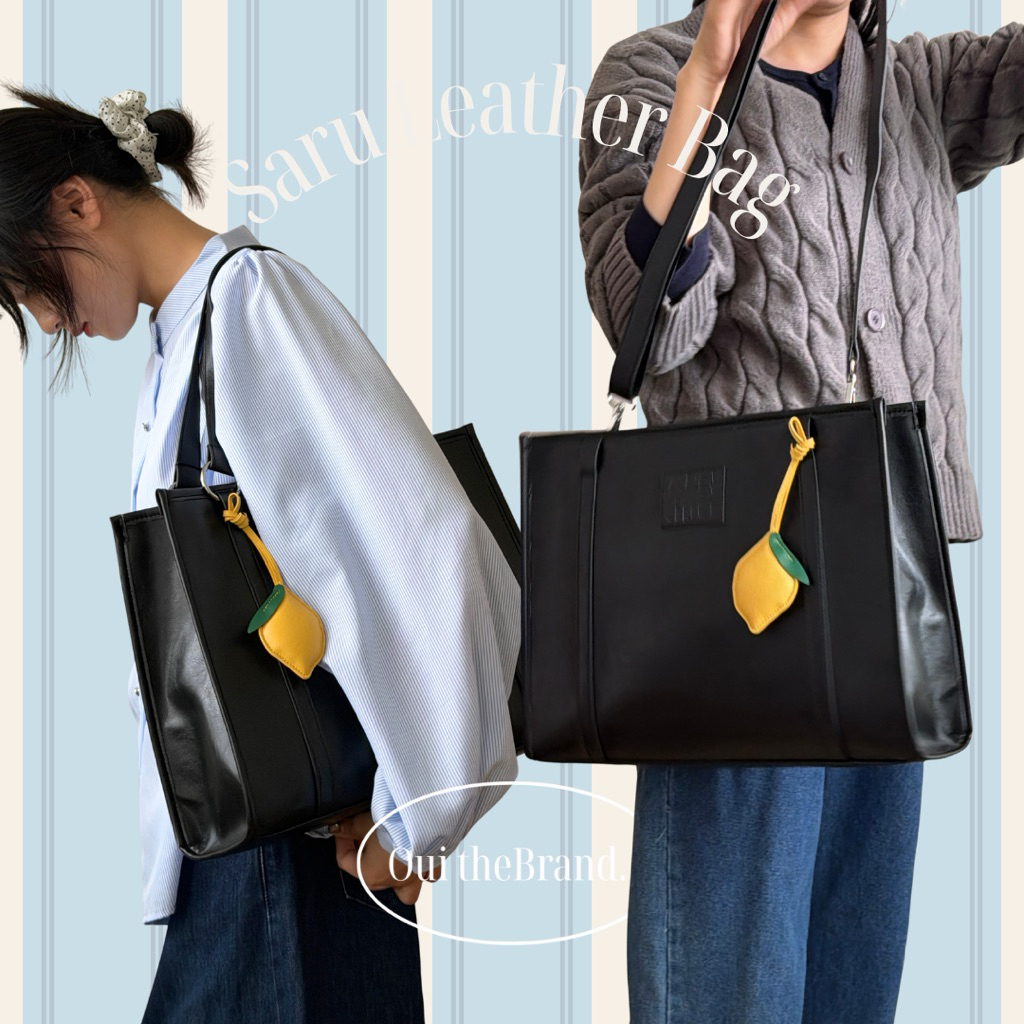 [ Tặng Charm random ] 𝗦𝗮𝗿𝘂 さる 𝗟𝗲𝗮𝘁𝗵𝗲𝗿 𝗕𝗮𝗴 (LARGE) - Túi phom hộp chất Da SARU size LỚN ( Ouithebrand ) | BigBuy360 - bigbuy360.vn