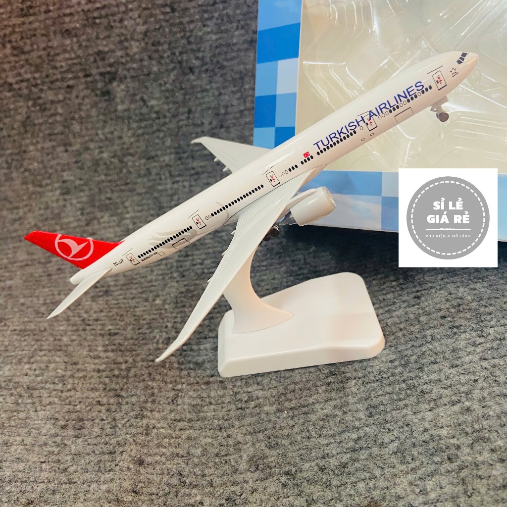 Mô Hình Trưng Bày Máy Bay Turkish Airlines B777-300 | Mô Hình Kim Loại Trưng Bày Cao Cấp Tỉ Lệ 1:400