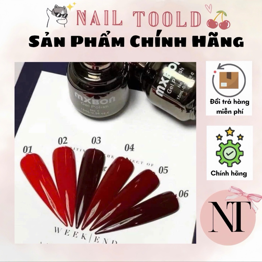MXBON đỏ sơn gel quốc dân