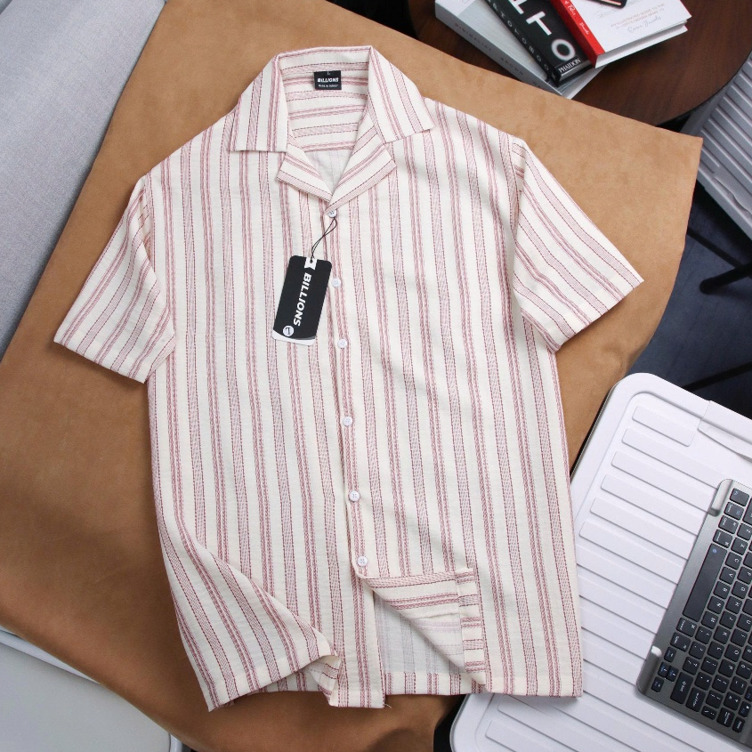 Áo sơ mi nam ngắn tay chất vải đũi mát lạnh co giãn cao cấp