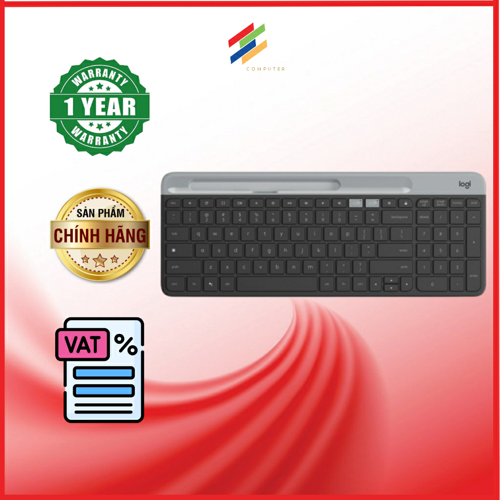 Bàn phím không dây Wireles, Bluetooth Logitech K580 Slim - Hàng chính hãng bảo hành 1 năm