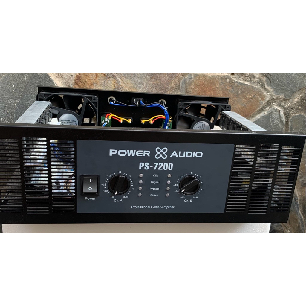 Cục Đẩy 2 Kênh Power Audio PS-7200. 3000W. 32 sò