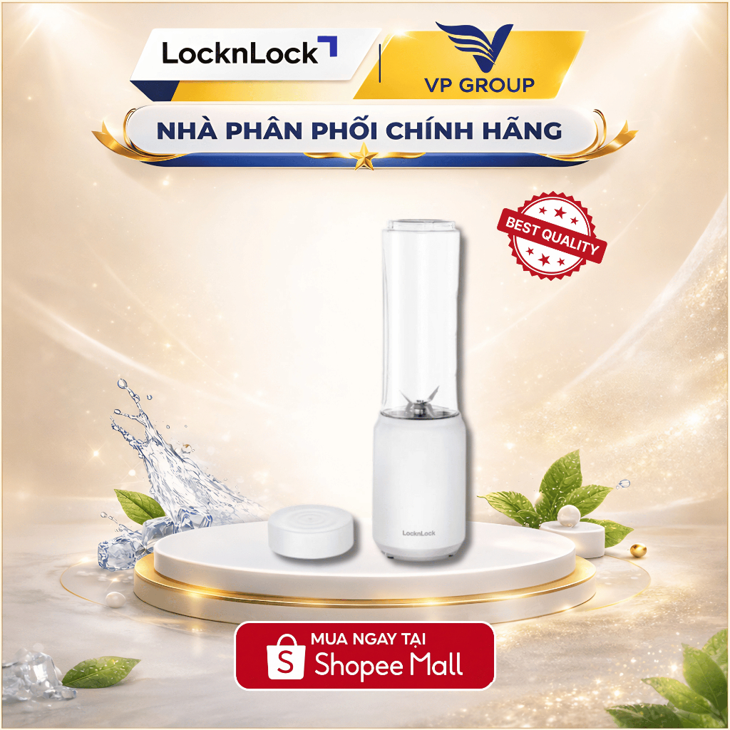 EJM433WHT Máy xay sinh tố Mini blender Locknlock 220-240 V, 50/60 Hz, 150 W, 280 ml - Màu trắng