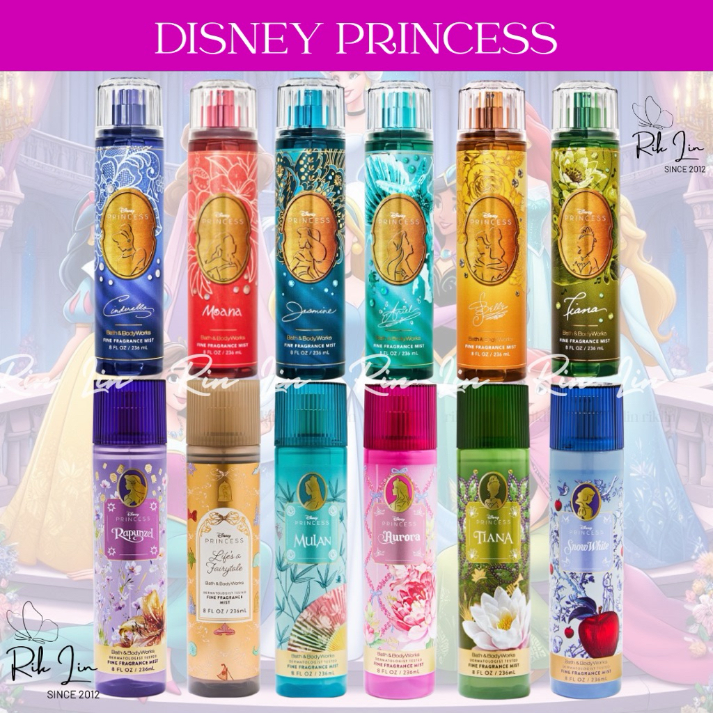 Fullsize DISNEY COLLECTION_BELLE |ARIEL |TIANA | CINDERELLA | MOANA| WHITE JASMINE - Xịt Thơm Toàn T