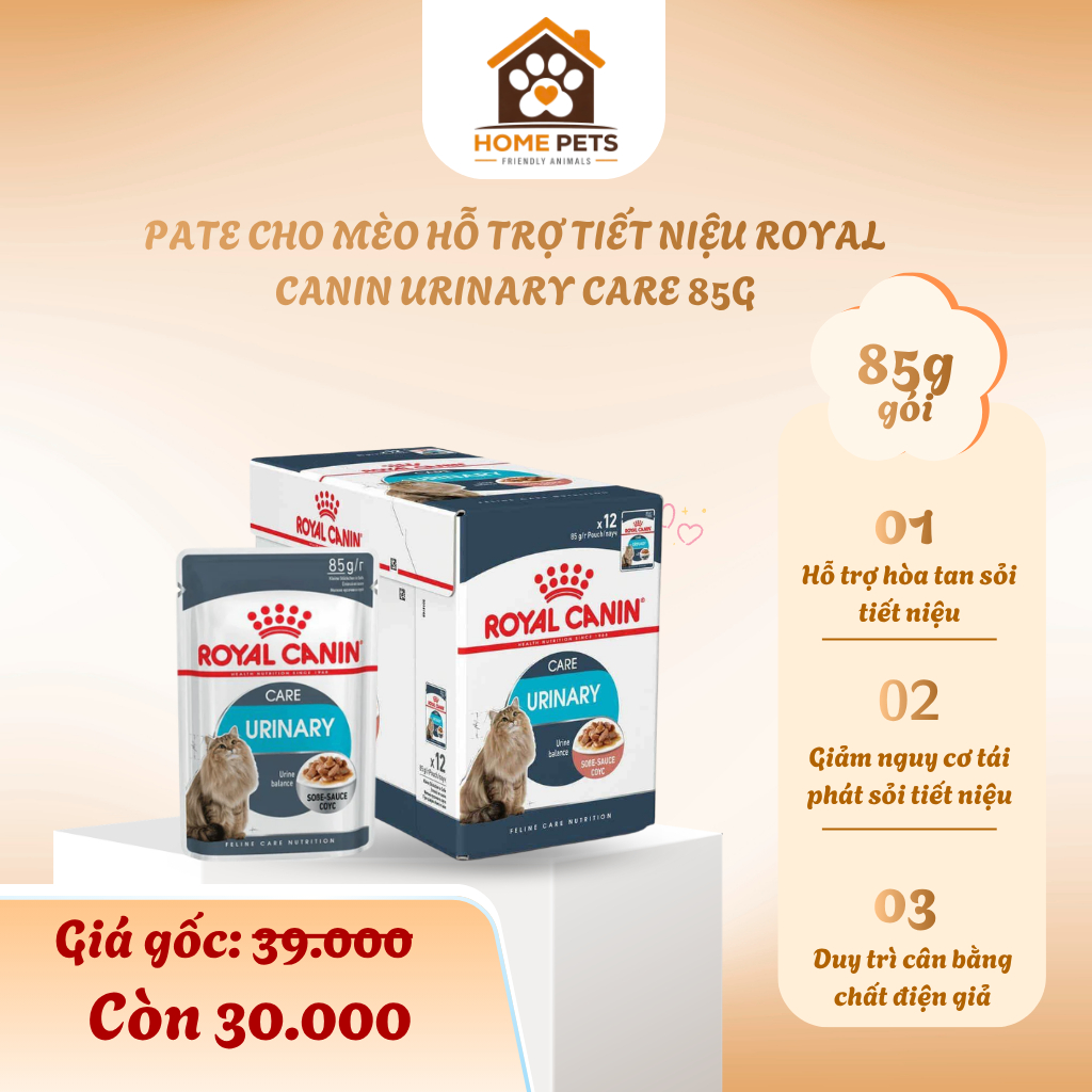 Pate Cho Mèo Hỗ Trợ Tiết Niệu Royal Canin Urinary Care 85g