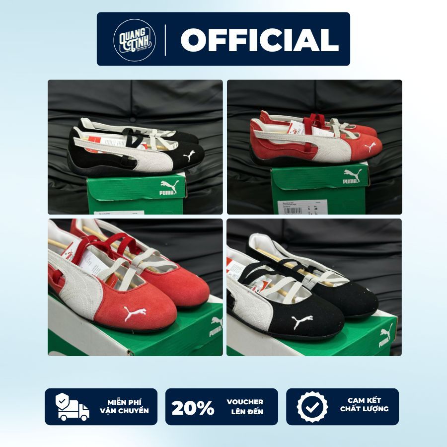 Giày Puma Speedcat OG Ballet Flat Mary Jane Phối Màu Đỏ Đen Cho Nam Nữ Full Box