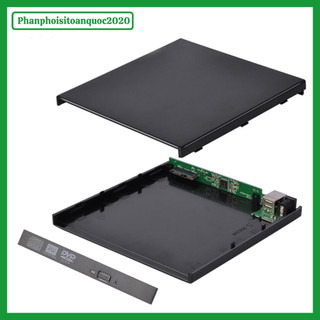 Box Ổ Đĩa DVD Gắn Ngoài USB 2.0 SATA 12.7mm/9.5mm – Dùng Cho Laptop, PC (Sản Phẩm Chỉ Là Box)