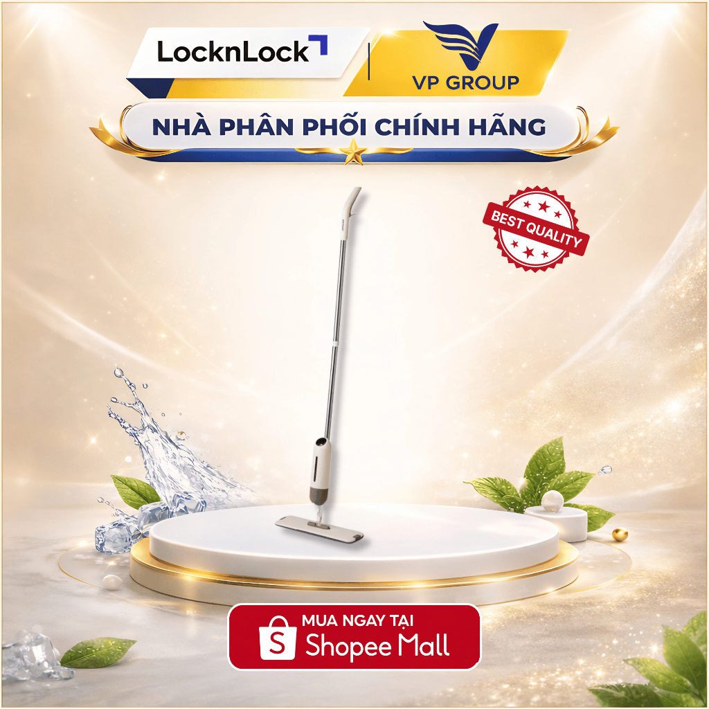 Cây Lau Nhà Dạng Xịt Nước LocknLock, Gồm Cây Lau, 2 Bông Lau, 360x100x1290mm (Không Hoạt Động Bằng Đ