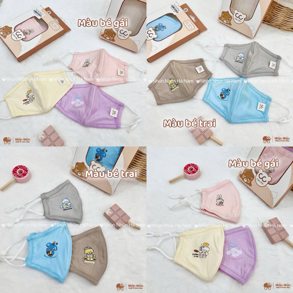 (Nhùn nhùn)Khẩu trang cho bé Dokma/ Chiu chiu (Hộp 3 chiếc)