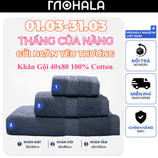 Khăn Gội Đầu Mohala Towel 40x80cm 100% Cotton, Khăn Quấn Tóc Sau Khi Gội Cao Cấp, Mềm Mại, Thấm Hút, Không Kích Ứng.