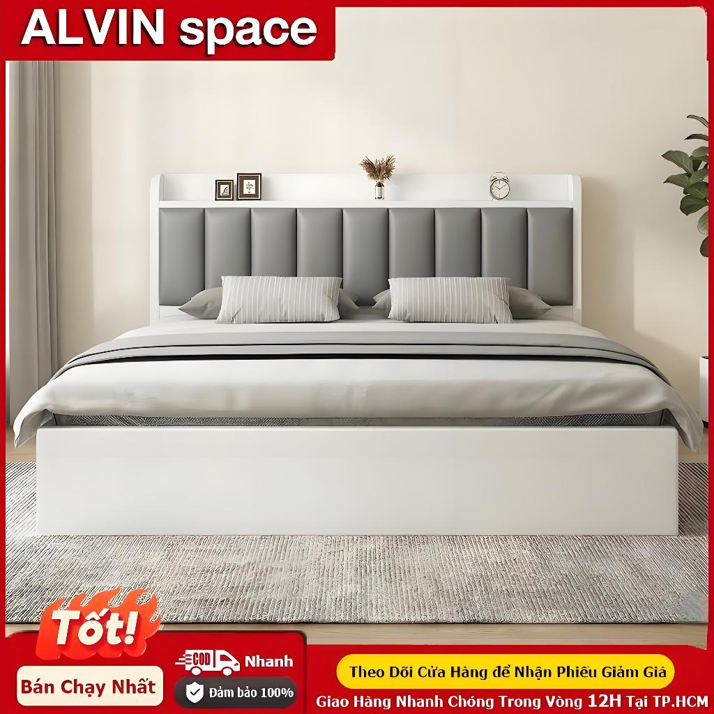ALVIN Giường ngủ giường gỗ gỗ thân thiện với môi trường chống ẩm chống mốc Khả năng chịu lực cực tốt | BigBuy360 - bigbuy360.vn