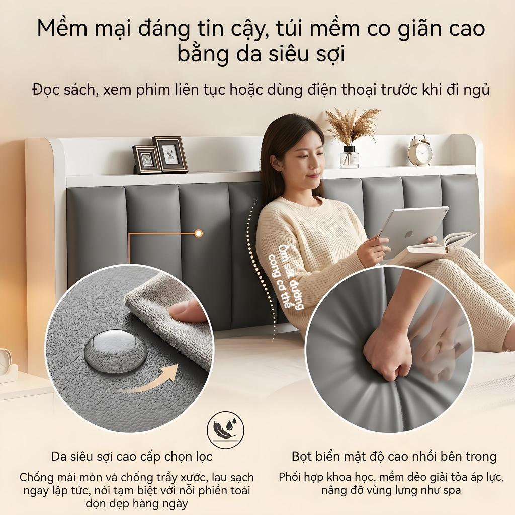 ALVIN Giường ngủ giường gỗ gỗ thân thiện với môi trường chống ẩm chống mốc Khả năng chịu lực cực tốt | BigBuy360 - bigbuy360.vn