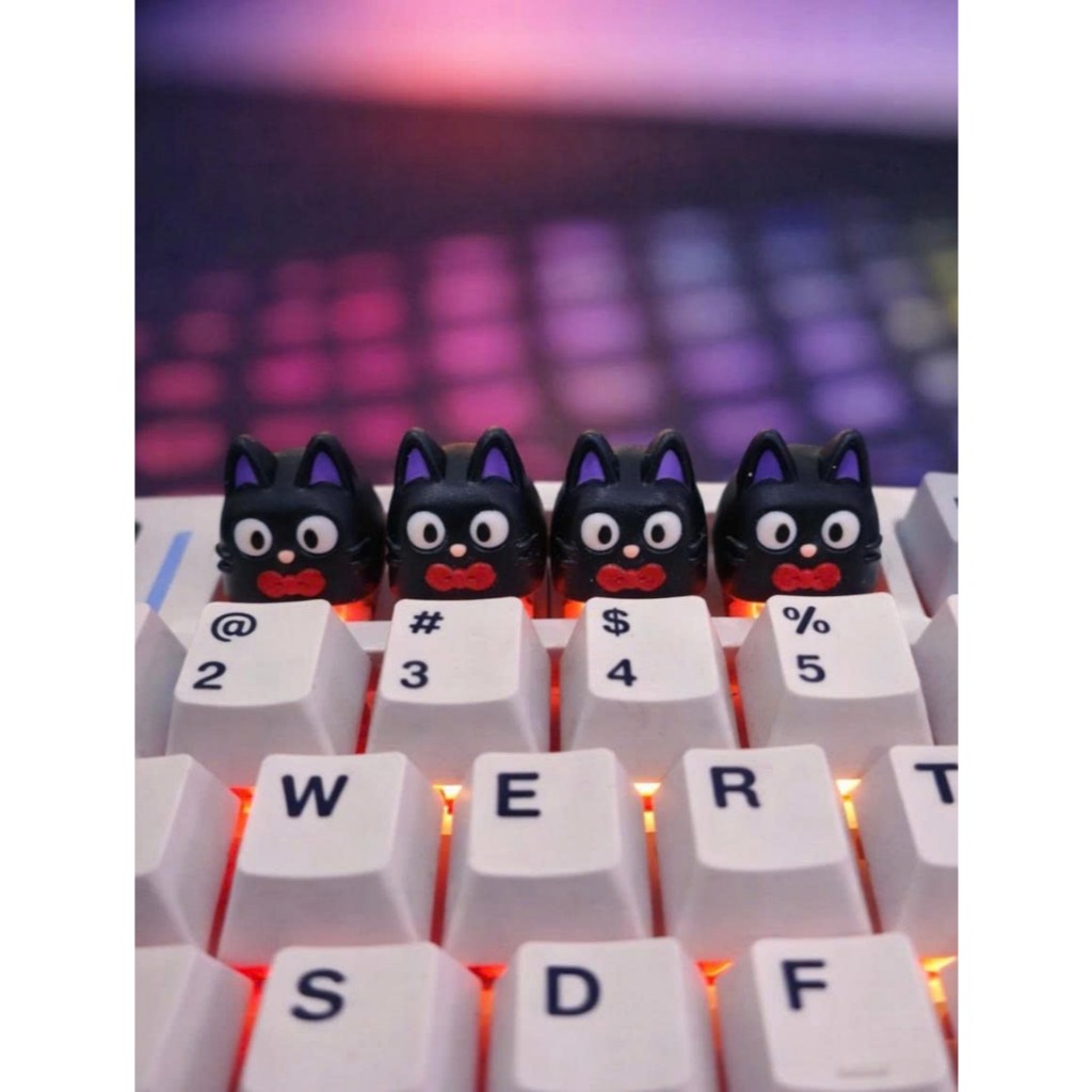 Jiji Cat 3D Artisan Keycap – Custom Keycap for Mechanical Keyboard Cherry MX Switch