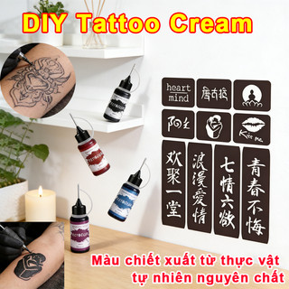 mực xăm 10ml Body Art Gloss Tint Paint Màu Mực Xăm Và Mẫu Thiết Kế Hình Xăm Mực xăm tạm thời