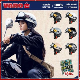 [TẶNG LƯỠI TRAI] Mũ Bảo Hiểm VARO Retro Phong Cách Cổ Điển Vintage Có Ốp Tai Tháo Rời Linh Hoạt