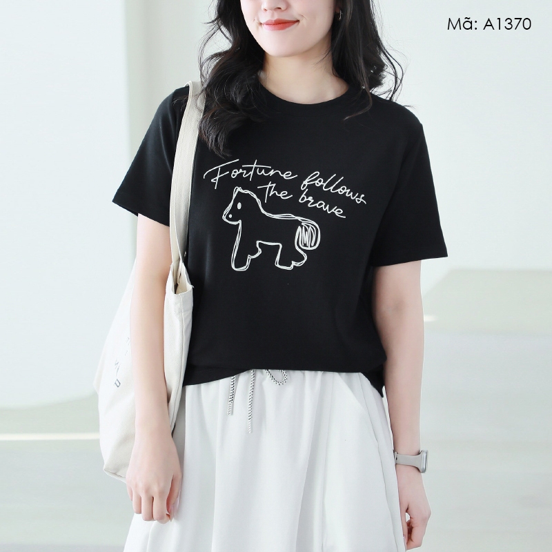 Áo T-shirt ngắn tay in chú ngựa - A1370