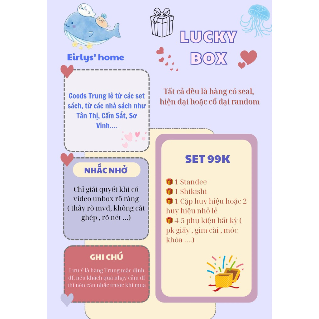 ( Lucky box ) Phụ kiện/ Goods Trung Ngôn Tình/ BL