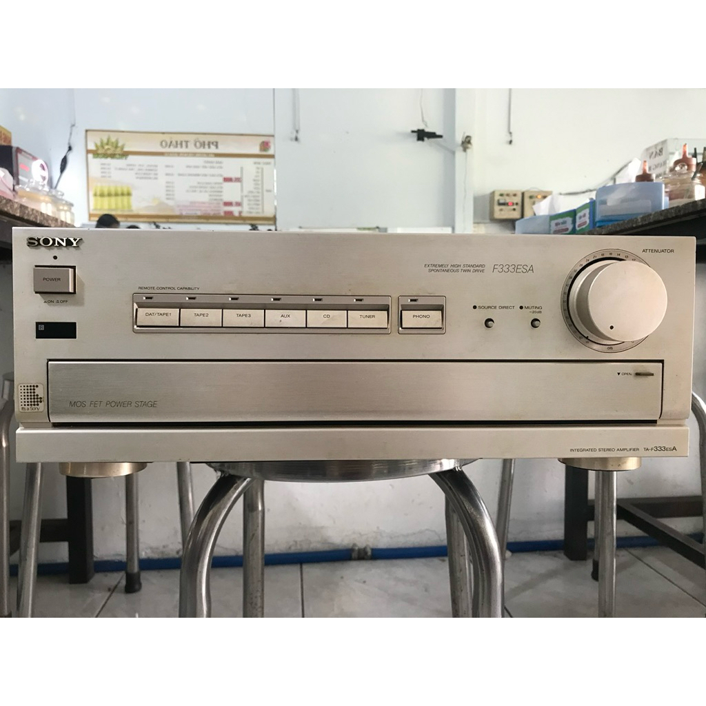 Amply Sony TA-F333ESA CS-260w máy chạy 8 sò Mosfet xanh đen zin mới đẹp âm thanh rất hay.