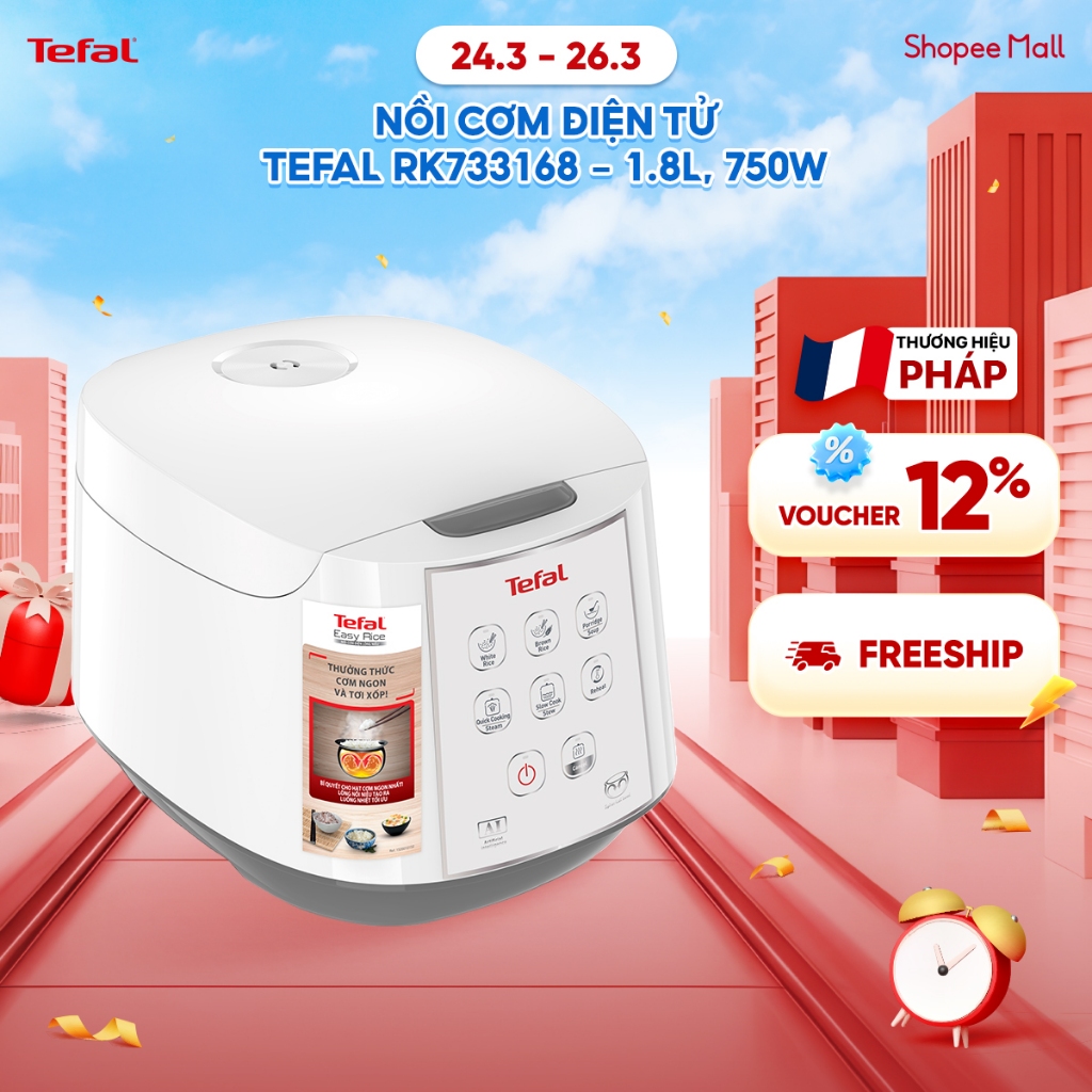 Nồi cơm điện tử Tefal RK733168 - 1.8L, 750W