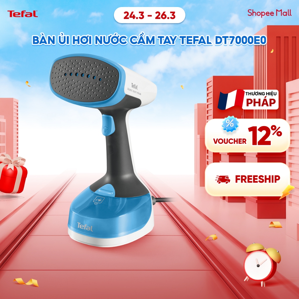 Bàn ủi hơi nước cầm tay Tefal DT7000E0 - Xanh Dương, Dung lượng 150ml