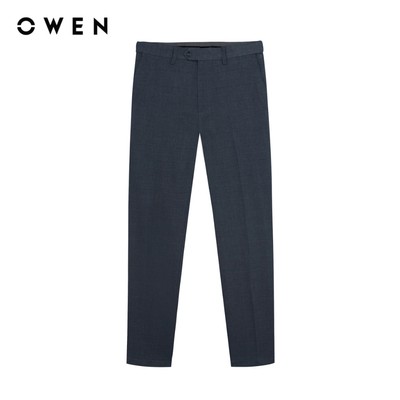 Owen - Quần tây Slim Fit Tăng đơ QST257085 màu Xám chất liệu Nano