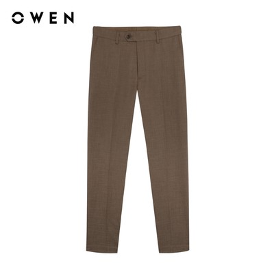 Owen - Quần tây Slim Fit QS257092 màu Nâu chất liệu TR Spandex